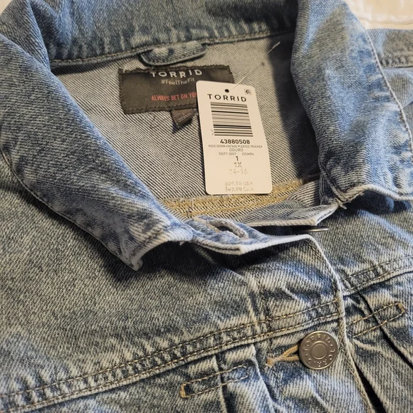 Torrid Light Blue Jean Jacket - Picture 2 of 2